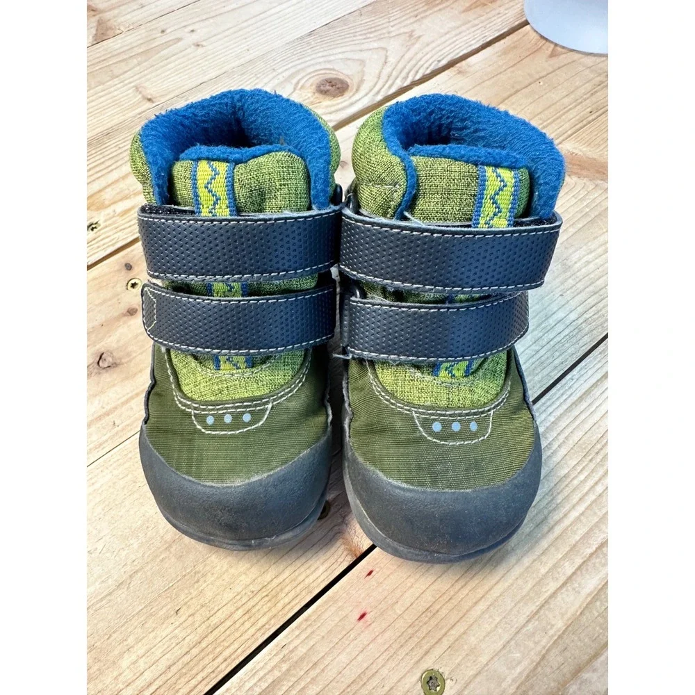 See Kai Run Waterproof Insulated‎ Green Blue Toddler Winter Boots Size 6